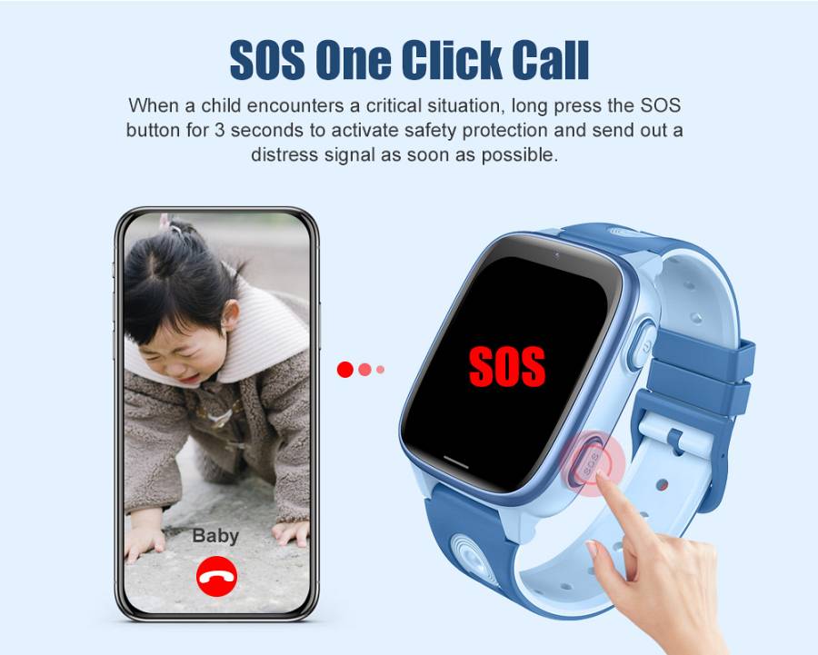 INTIME GPS smartwatch για παιδιά IT-072, 1.83, κάμερα, 4G, IPX5, μπλε IT-072