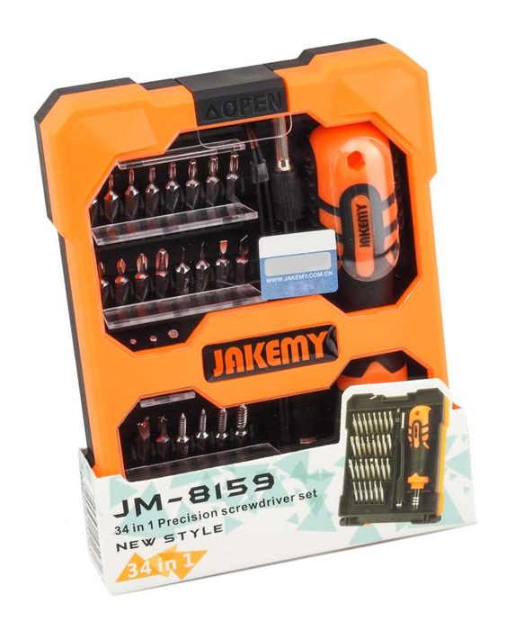 JAKEMY σετ κατσαβιδιών ακριβείας JM-8159 με θήκη, CR-V, 34τμχ JM-8159
