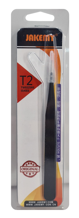 JAKEMY τσιμπίδα JM-T2-12, ανοξείδωτη, SUS304, 123mm, ίσια JM-T2-12
