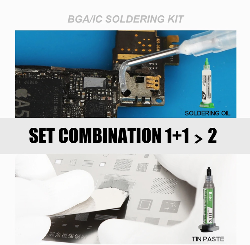 KAISI BGA/IC κιτ πάστας συγκόλλησης KAI-338, 217 °C, 25g & 5cc KAI-338