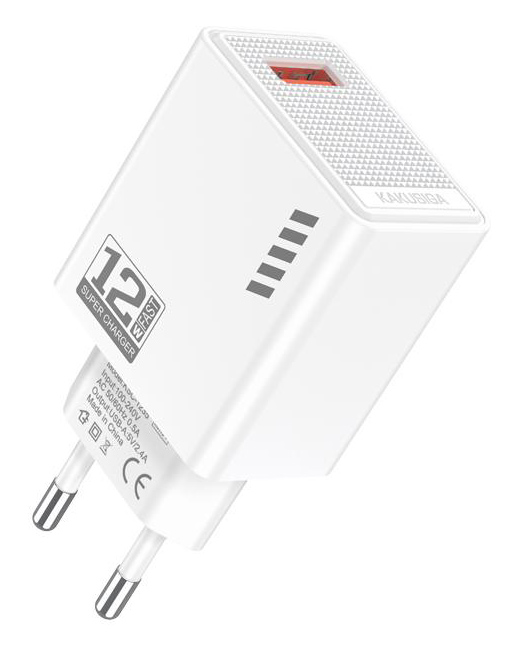KAKUSIGA φορτιστής τοίχου KSC-1235, USB, 12W, λευκός KSC-1235-WH