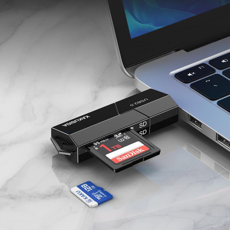 KAKUSIGA card reader KSC-1411 για SD & micro SD, 480Mbps, USB σύνδεση, μαύρο KSC-1411