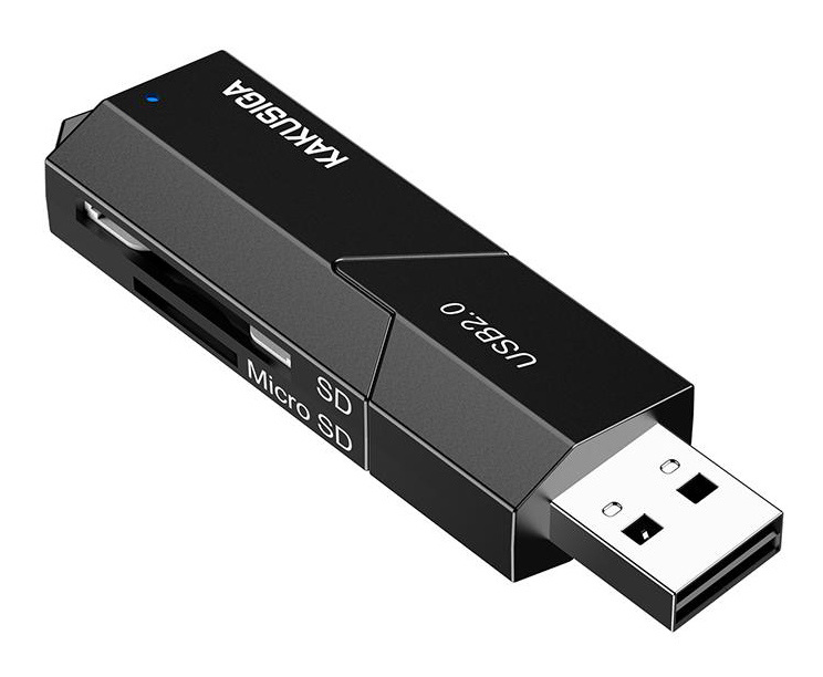 KAKUSIGA card reader KSC-1411 για SD & micro SD, 480Mbps, USB σύνδεση, μαύρο KSC-1411