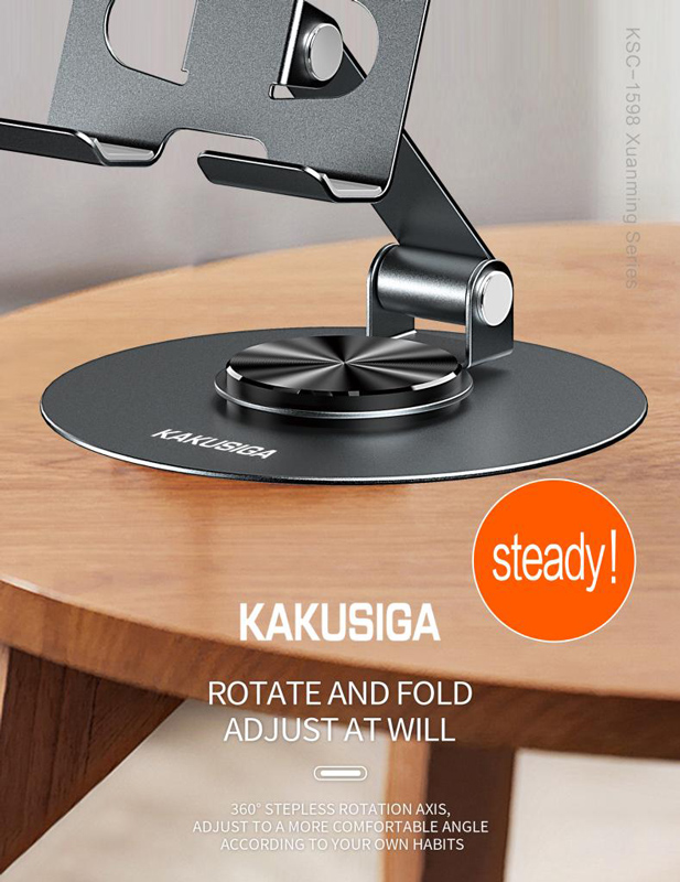 KAKUSIGA επιτραπέζια βάση smartphone KSC-1598, foldable, μαύρη KSC-1598