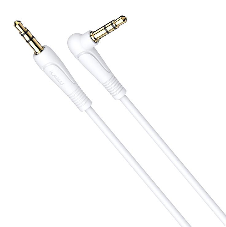 KAKUSIGA καλώδιο ήχου 3.5mm KSC-521, AUX, 90°, HiFi 1m, λευκό KSC-521-WH