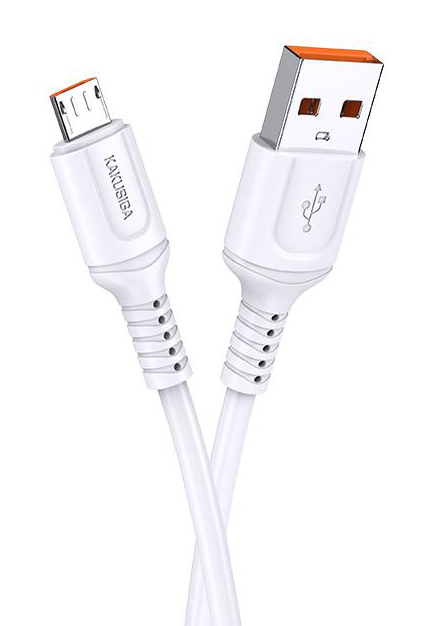 KAKUSIGA καλώδιο micro USB σε USB KSC-805, 2.4A, 480Mbps, 1m, λευκό KSC-805-M-WH