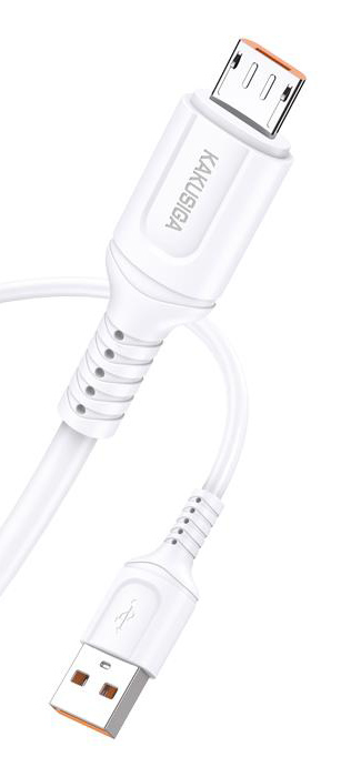KAKUSIGA καλώδιο micro USB σε USB KSC-805, 2.4A, 480Mbps, 1m, λευκό KSC-805-M-WH