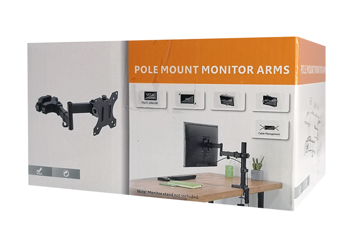 BRATECK βάση οθόνης για στύλο στήριξης LDA35-112, 17-32, έως 8kg, full motion LDA35-112