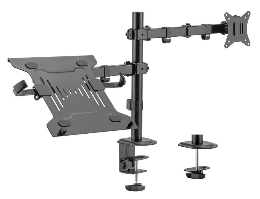 BRATECK βάση γραφείου οθόνης LDT66-C024ML, 17-32, έως 9kg, με θέση για laptop LDT66-C024ML