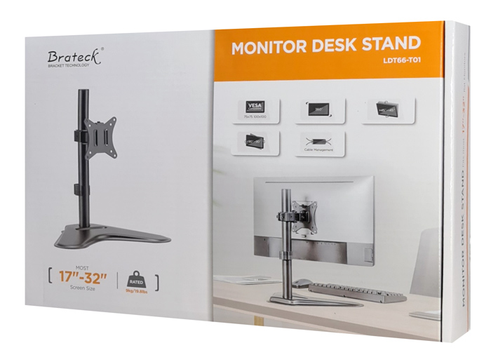 BRATECK βάση γραφείου οθόνης LDT66-T01, 17-32, έως 9kg LDT66-T01
