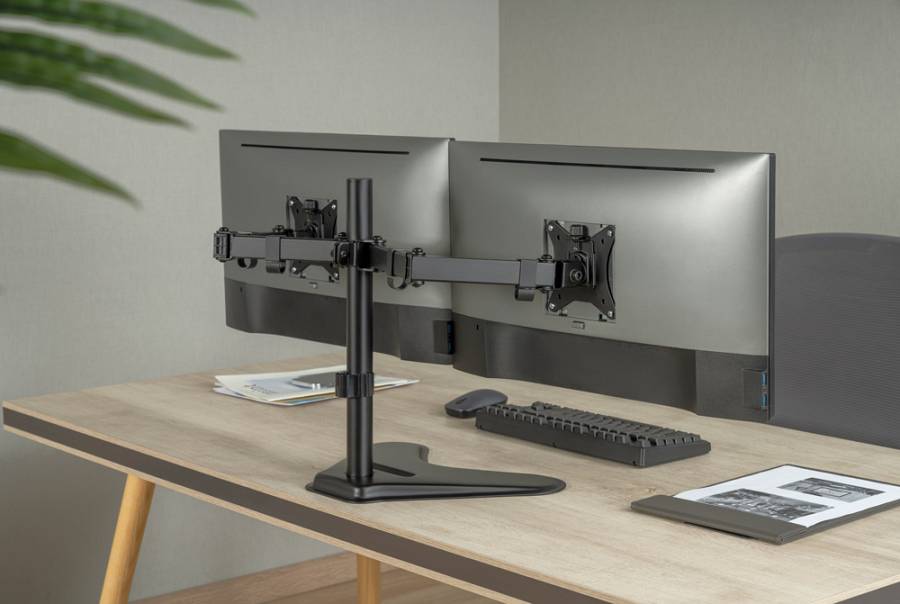 BRATECK βάση γραφείου για 2x οθόνες LDT66-T024, 17-32, έως 9kg LDT66-T024