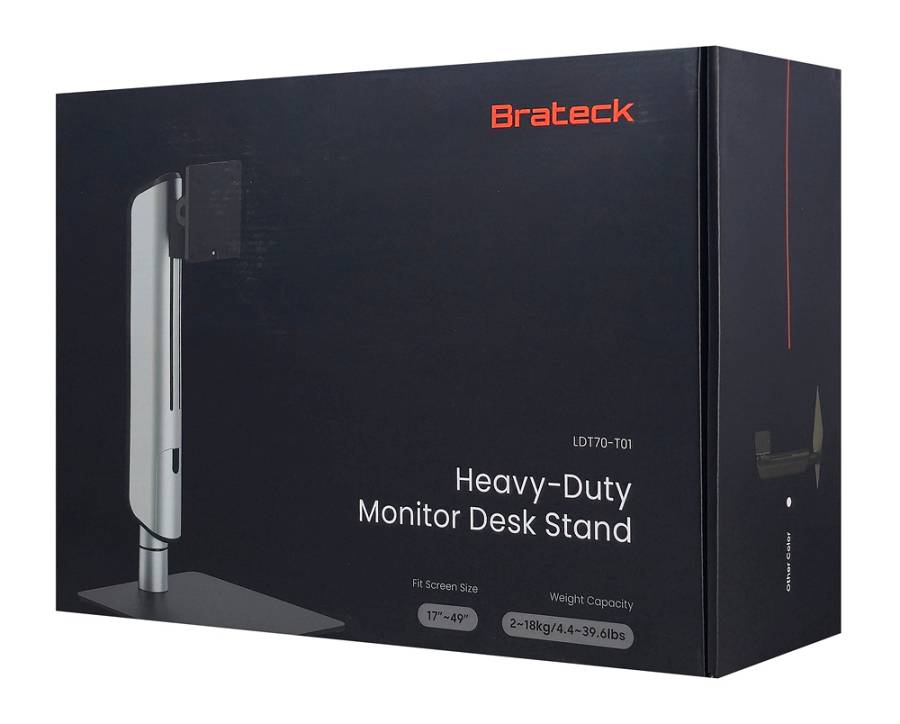 BRATECK βάση γραφείου οθόνης LDT70-T01, 17-49, έως 18kg, heavy duty LDT70-T01