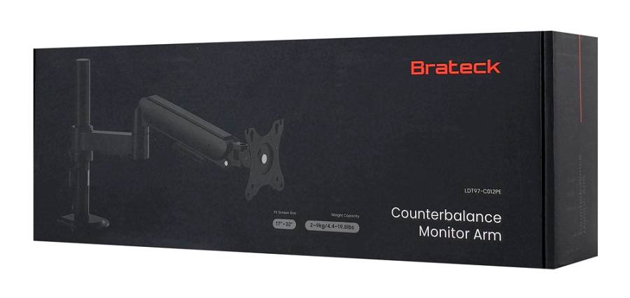 BRATECK βάση γραφείου οθόνης LDT97-C012PE, 17-32, έως 9kg LDT97-C012PE
