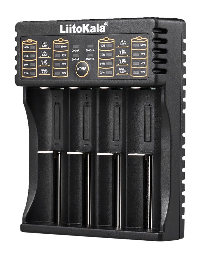 LIITOKALA φορτιστής LII-402 για μπαταρίες NiMH/CD, Li-Ion, IMR, 4 slots LII-402