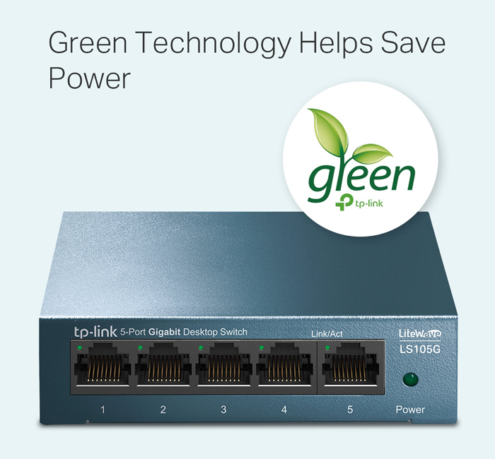 TP-LINK Desktop Switch LS105G, 5-port 10/100/1000Mbps, Ver. 1.0 LS105G