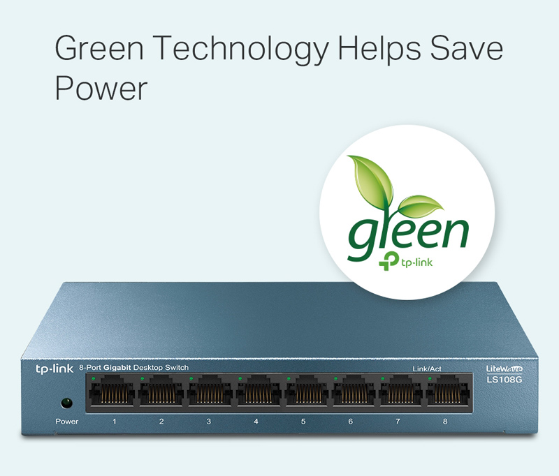 TP-LINK Desktop Switch LS108G, 8-port 10/100/1000Mbps, Ver. 1.0 LS108G