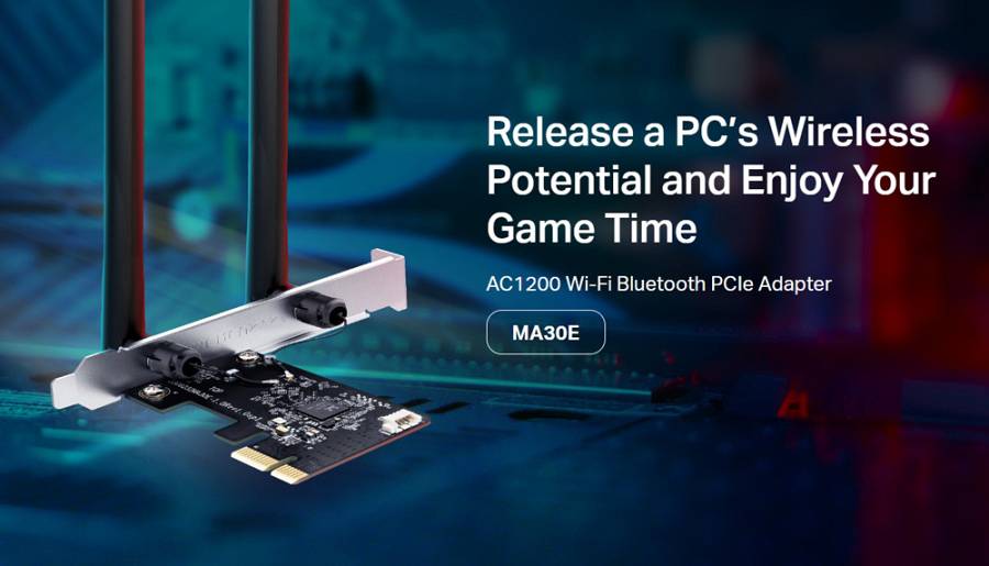 MERCUSYS κάρτα δικτύου WiFi & Bluetooth MA30E, AC1200, PCIe, Ver 1.0 MA30E