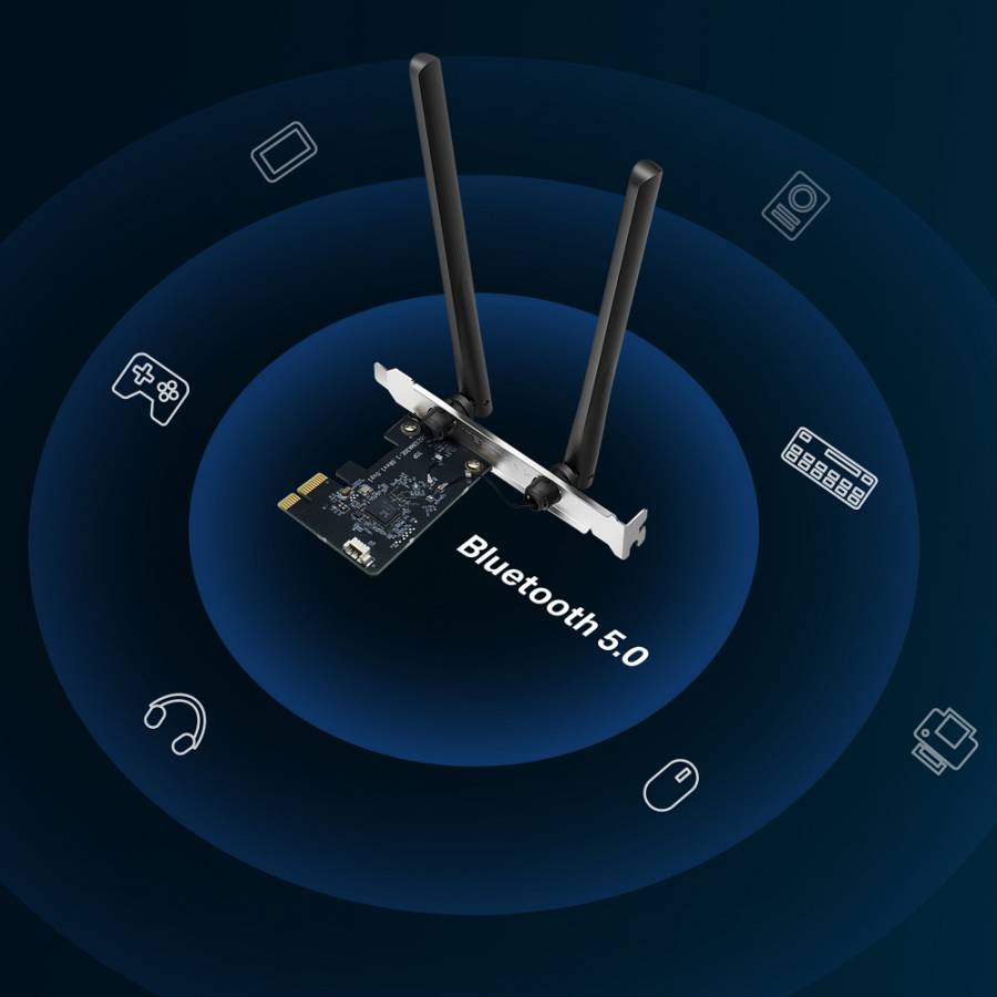 MERCUSYS κάρτα δικτύου WiFi & Bluetooth MA30E, AC1200, PCIe, Ver 1.0 MA30E