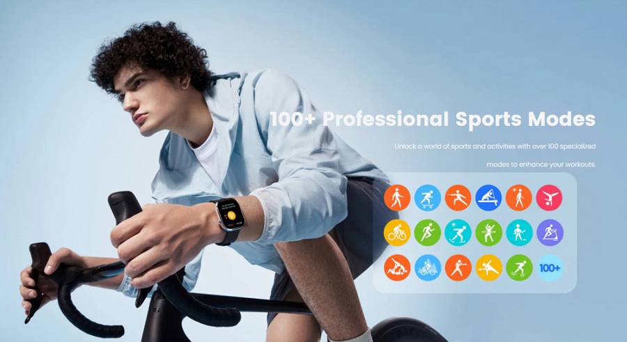 MIBRO smartwatch C4, heart rate, 2.01 TFT, 2 ATM, γκρι MBR-C4-GR