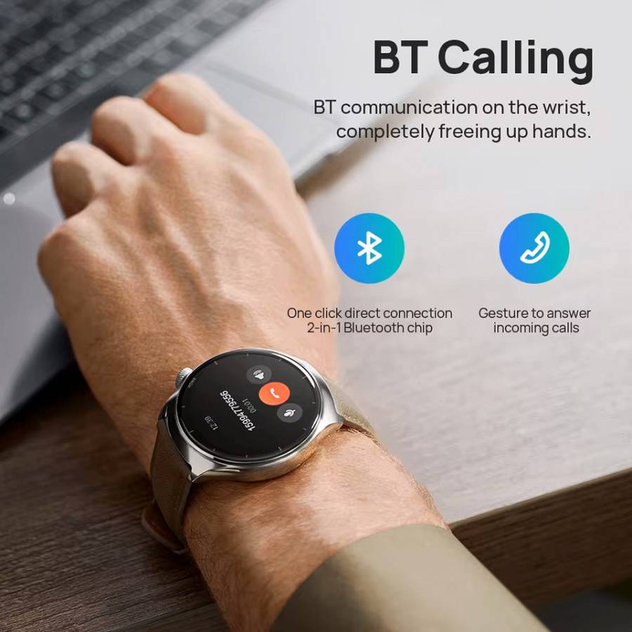 MIBRO smartwatch Lite 3 Pro με 2x λουράκια, heart rate, 1.32 AMOLED, GPS, 5 ATM, γκρι/καφέ MBR-LITE3PRO-GR