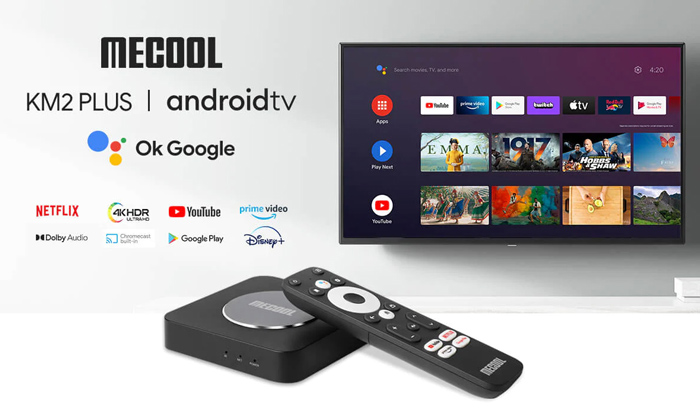 MECOOL TV Box KM2 Plus, Google/Netflix certificate, 4K, WiFi, Android 11 MCL-KM2PLUS