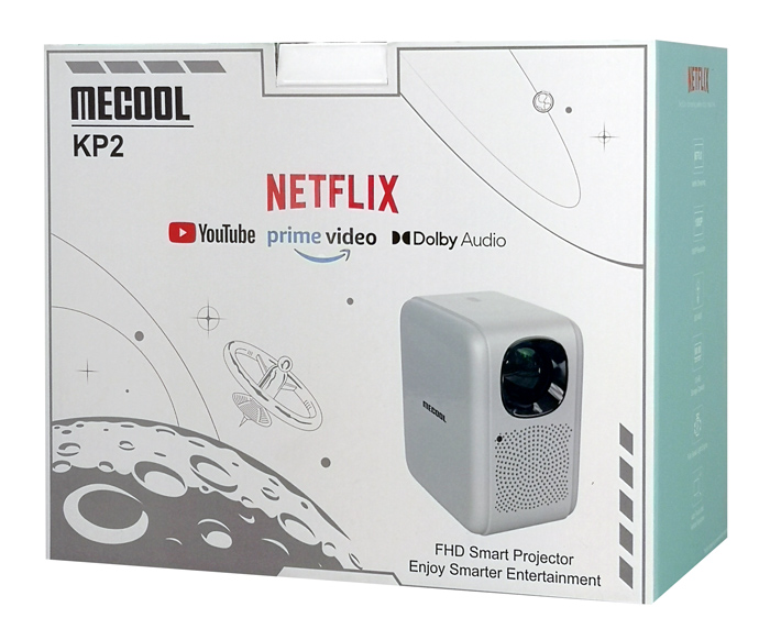 MECOOL smart βιντεοπροβολέας KP2, 1080p FHD, 600 ANSI, Wi-Fi, λευκός MCL-KP2