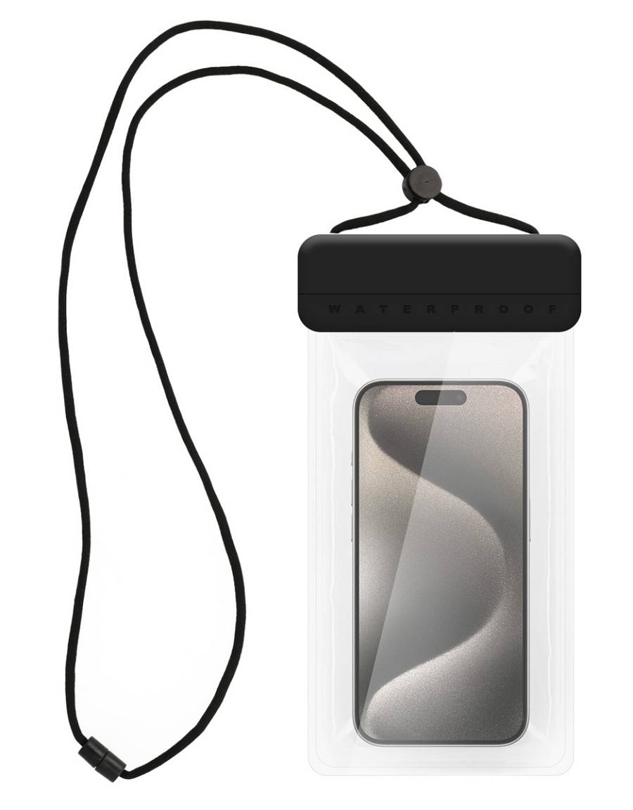 POWERTECH αδιάβροχη θήκη smartphone MOB-1978, IPX8, μαύρη MOB-1978