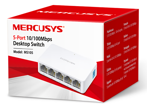 MERCUSYS Desktop Switch MS105, 5x 10/100 Mbps, Ver. 2 MS105