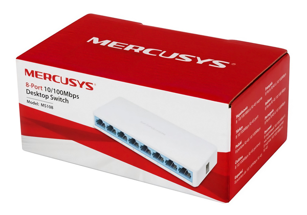 MERCUSYS Desktop Switch MS108, 8x 10/100 Mbps, Ver. 2 MS108