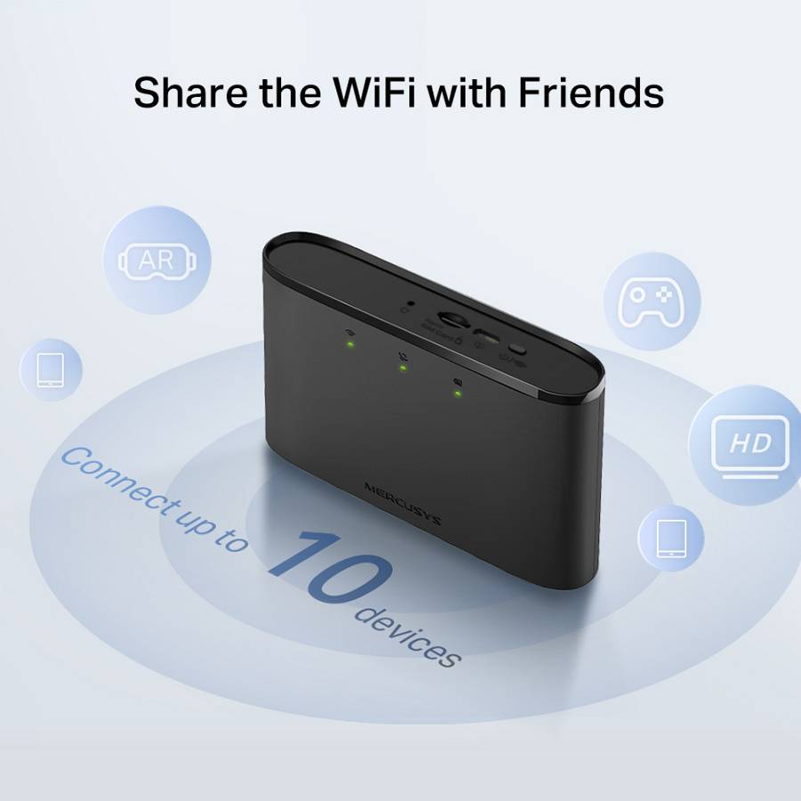 MERCUSYS router MT110, 4G LTE, WiFi 150 Mbps, 2200mAh, Ver. 2.0 MT110