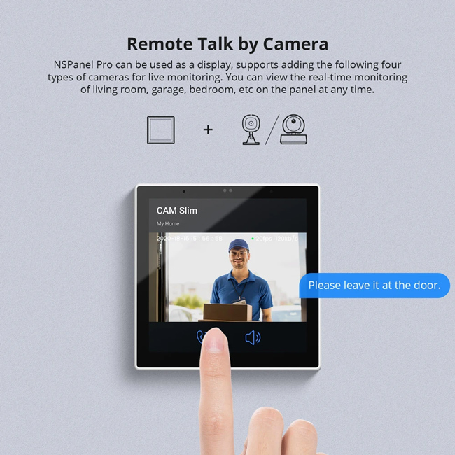 SONOFF smart panel ελέγχου NSPanel Pro, οθόνη αφής, Wi-Fi, Zigbee, μαύρο NSPANEL86PB