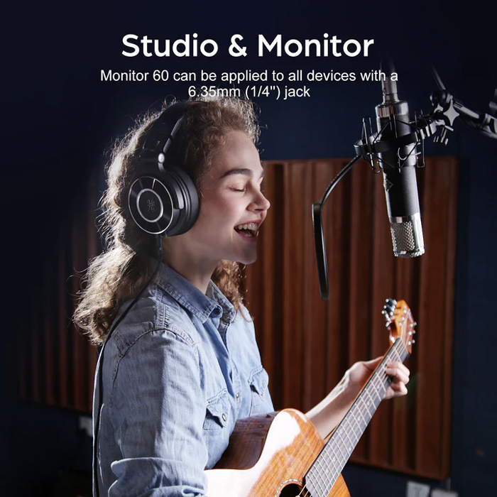 ONEODIO headset Monitor 60, 6.35mm & 3.5mm σύνδεση, Hi-Res, 50mm, μαύρο OA-MONITOR60