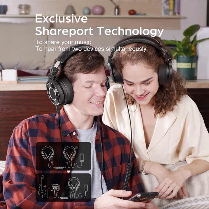 ONEODIO headset Monitor 60, 6.35mm & 3.5mm σύνδεση, Hi-Res, 50mm, μαύρο OA-MONITOR60