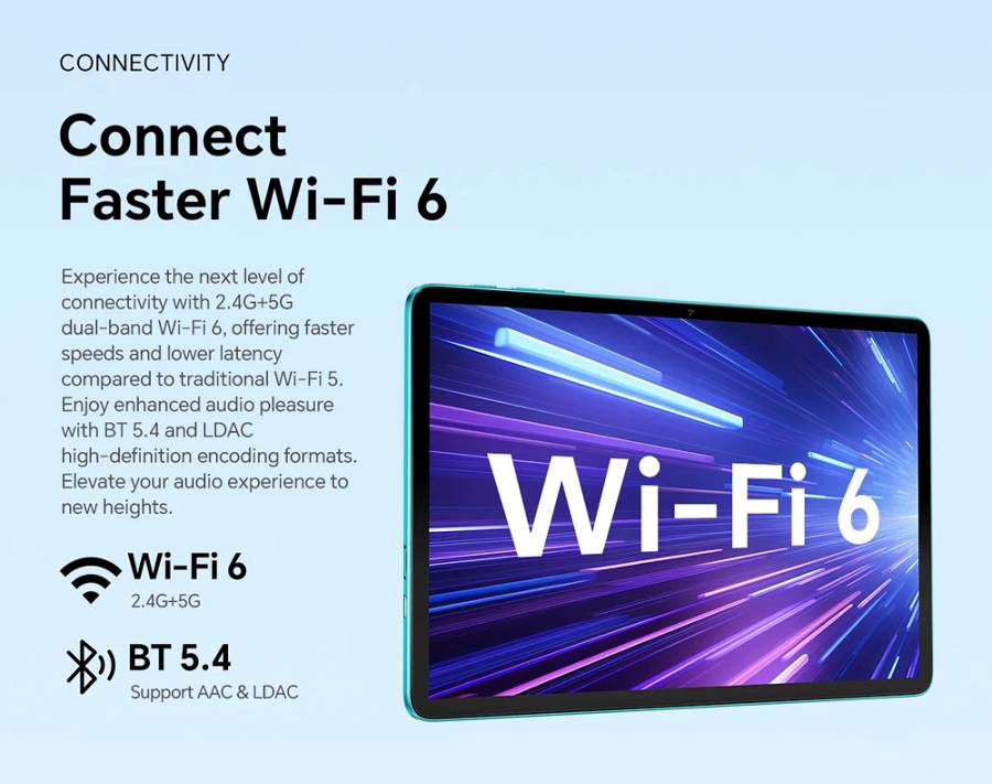 TECLAST tablet P33, 10.1, 3/64GB, Android 15, 6000mAh, μπλε P33-BL