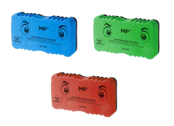 MP μαγνητικός σπόγγος ασπροπίνακα PA196, 14.5x7cm, διάφορα χρώματα PA196