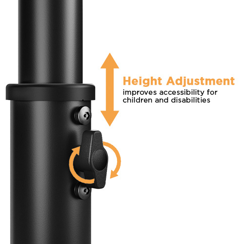 BRATECK βάση tablet δαπέδου PAD33-01, αντικλεπτική, 7.9-11, μαύρη PAD33-01