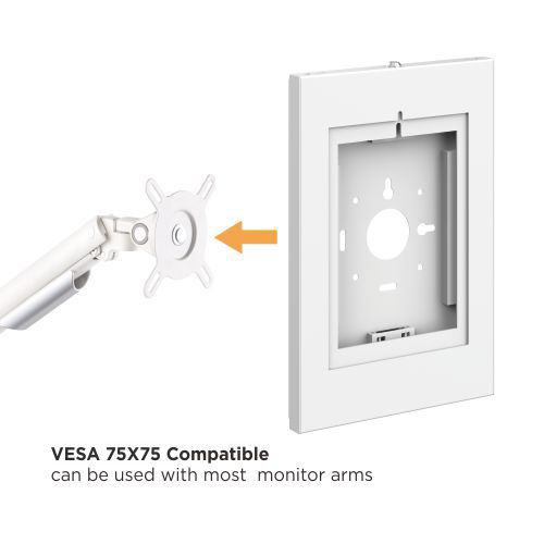 BRATECK επιτοίχια βάση tablet PAD34-01, αντικλεπτική, 9.7-11, λευκή PAD34-01