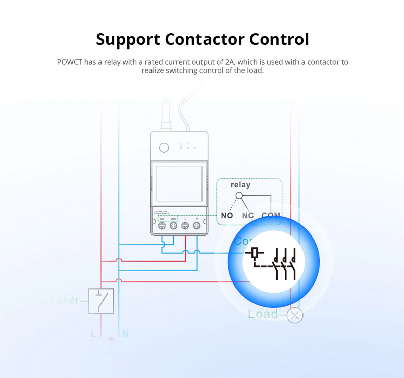 SONOFF smart μετρητής κατανάλωσης ρεύματος POWCT, WiFi, 100A POWCT