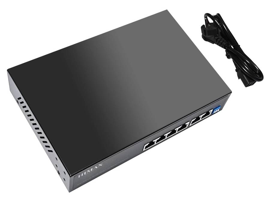 HIMAX PoE switch PS1402E-L, 4x Ethernet PoE & 2x Ethernet θύρες, έως 100Mbps PS1402E-L