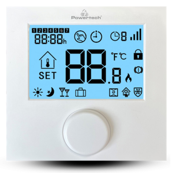 POWERTECH ψηφιακός θερμοστάτης αερίου PT-1047, λευκός PT-1047