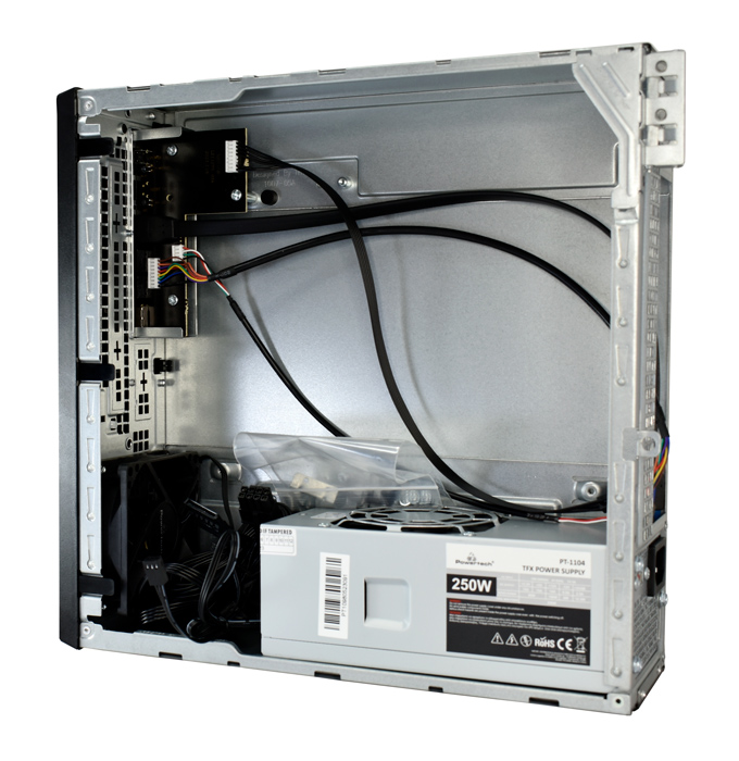 POWERTECH PC Case PT-1098 με 250W PSU, Mini-ITX, 280x93x290mm, μαύρο PT-1098