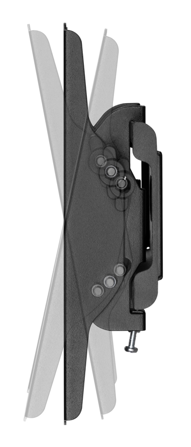 POWERTECH επιτοίχια βάση τηλεόρασης PT-1126, 23-43, έως 45kg, ρυθμιζόμενη κλίση PT-1126