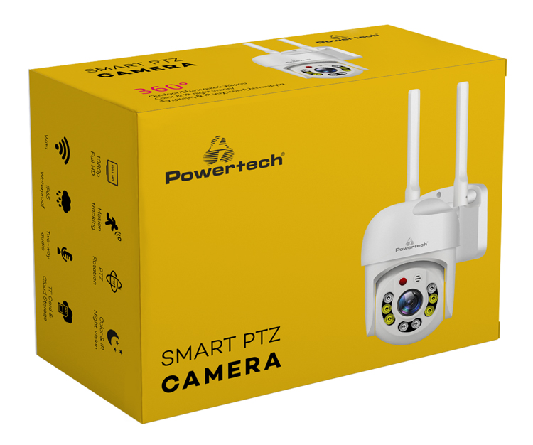 POWERTECH smart κάμερα PT-1144, 2MP, Wi-Fi, PTZ, IP65 PT-1144