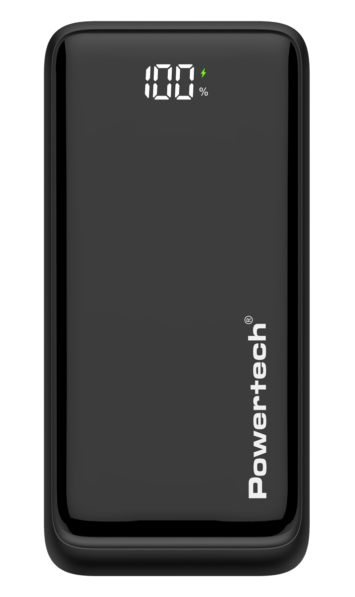 POWERTECH power bank PT-1327 με οθόνη, 20000mAh, 22.5W, μαύρο PT-1327