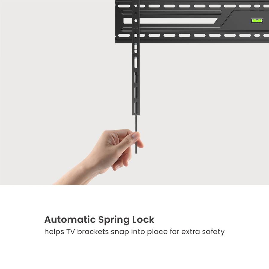 POWERTECH επιτοίχια βάση τηλεόρασης PT-1369, 43-100, έως 75kg, fixed PT-1369