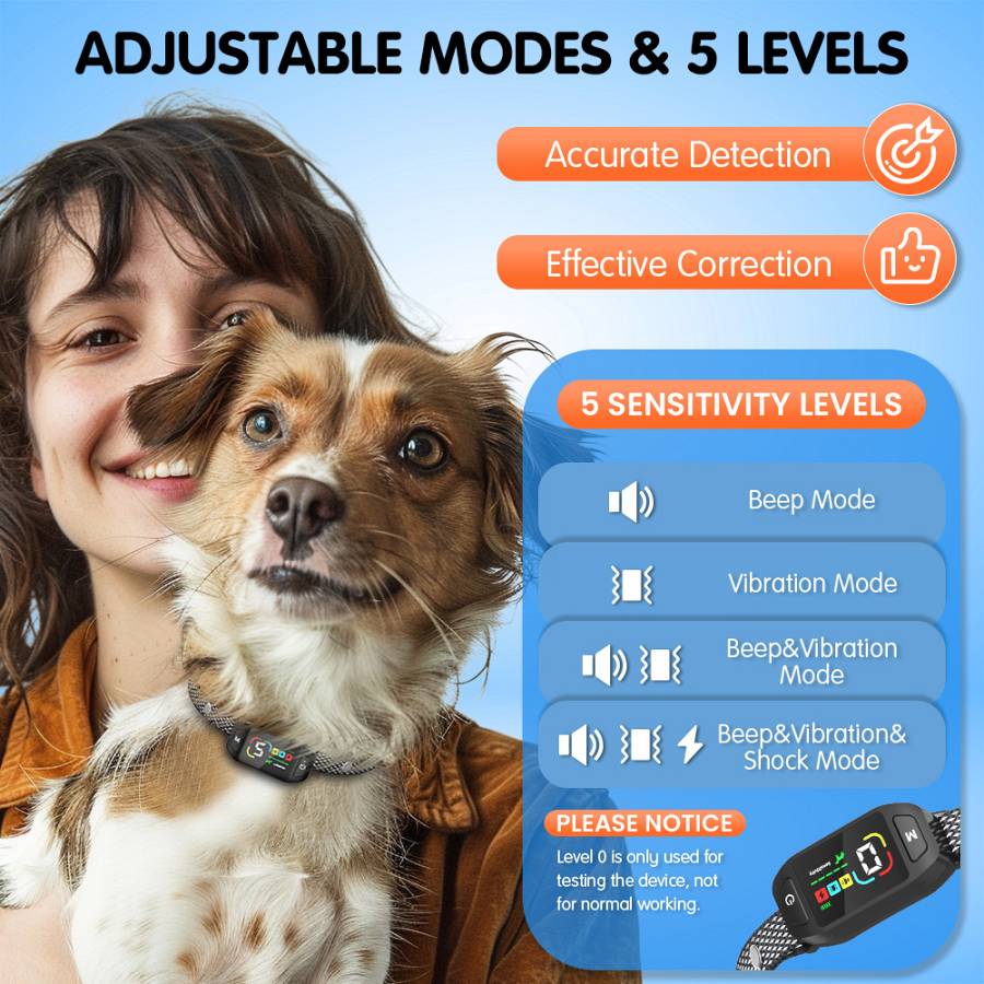 POWERTECH ηλεκτρικό κολάρο εκπαίδευσης σκύλου PT-1396 για αποτροπή γαυγίσματος PT-1396