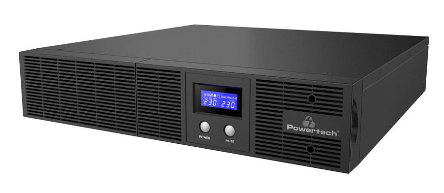 POWERTECH UPS Line Interactive PT-1408 για rack 2U, με οθόνη, 2200VA/1540W, 4x AC output PT-1408