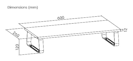 POWERTECH επιτραπέζια βάση οθόνης/laptop PT-1444, 13-32, έως 20kg, μαύρη PT-1444