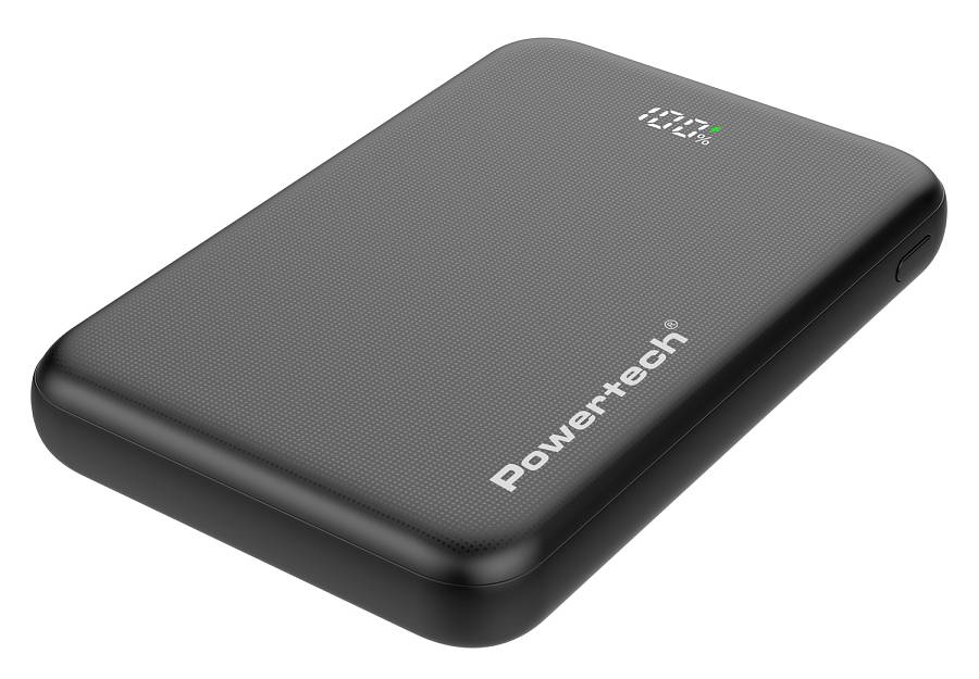 POWERTECH power bank PT-1502 με οθόνη, 10000mAh, 22.5W, μαύρο PT-1502