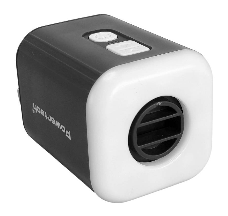 POWERTECH μίνι τρόμπα PT-1554 με φακό, 5W, επαναφορτιζόμενη, μαύρη PT-1554